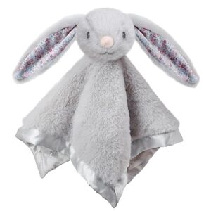 BEILIMU Bunny Baby Security Blanket Soft Plush Baby Snuggle Toy Lovely Stuffed Animals Easter Day Shower Gift for Boys, Girls, Newborn Infants, Grey 14 Inch