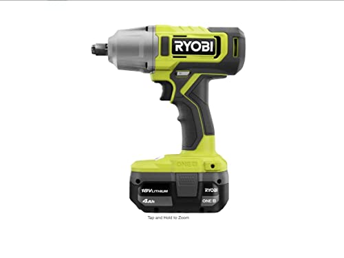 RYOBI ONE+ 18V Cordless 1/2 in. Impact Wrench Kit with 4.0 Ah Battery and Charger, (PCL265K1)