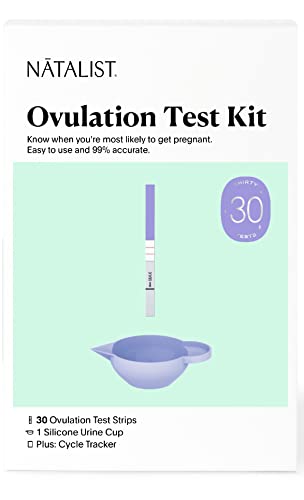 Natalist Ovulation Tests Home Fertility Predictor Kit for Women with Urine Cup, Clear & Accurate Rapid Result Tracker Helps Get Timing Right While Planning for Baby - 30 Count