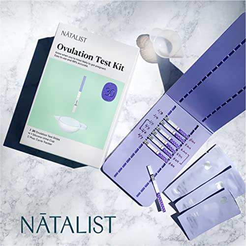 Natalist Ovulation Tests Home Fertility Predictor Kit for Women with Urine Cup, Clear & Accurate Rapid Result Tracker Helps Get Timing Right While Planning for Baby - 30 Count