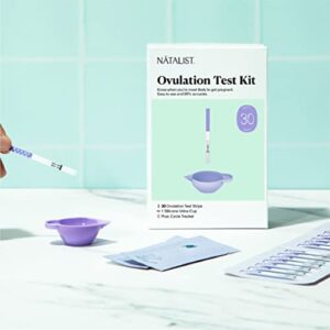 Natalist Ovulation Tests Home Fertility Predictor Kit for Women with Urine Cup, Clear & Accurate Rapid Result Tracker Helps Get Timing Right While Planning for Baby - 30 Count