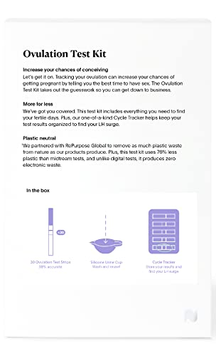 Natalist Ovulation Tests Home Fertility Predictor Kit for Women with Urine Cup, Clear & Accurate Rapid Result Tracker Helps Get Timing Right While Planning for Baby - 30 Count