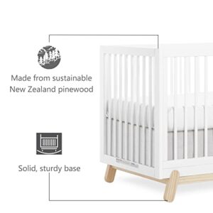 Dream On Me Hygge 5-in-1 Convertible Crib in Weathered Vintage Oak, JPMA & Greenguard Gold Certified, Made of Sustainable Pinewood, Easy to Clean, Safe Wooden Nursery Furniture