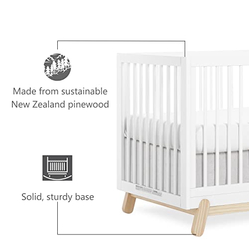 Dream On Me Hygge 5-in-1 Convertible Crib in Weathered Vintage Oak, JPMA & Greenguard Gold Certified, Made of Sustainable Pinewood, Easy to Clean, Safe Wooden Nursery Furniture