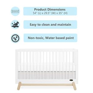 Dream On Me Hygge 5-in-1 Convertible Crib in Weathered Vintage Oak, JPMA & Greenguard Gold Certified, Made of Sustainable Pinewood, Easy to Clean, Safe Wooden Nursery Furniture