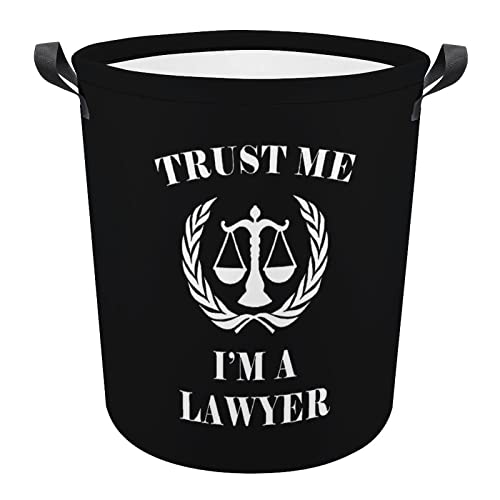 Trust Me I'm A Lawyer Foldable Laundry Basket Waterproof Hamper Storage Bin Bag with Handle 16.5"x 16.5"x 17"