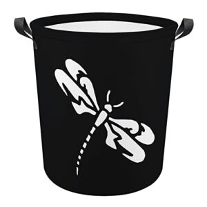 tribal dragonfly foldable laundry basket waterproof hamper storage bin bag with handle 16.5"x 16.5"x 17"