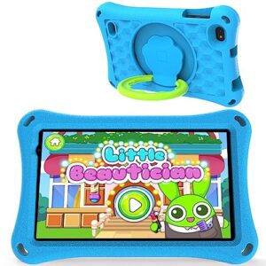 kids tablet, 8 inch tablet for kids android toddler tablet 2gb 32gb rom wifi tablet, pre installed & parent control learning education tablet with protective case, 2+5mp dual camera, ips touch screen