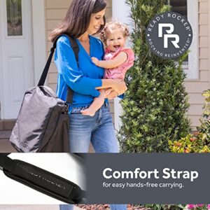 Ready Rocker Travel Bag for The Portable Baby Rocking Chair - Comfort Shoulder Strap, Extra Zipper Storage Compartment, Travel Essential for Moms and Dads, Premium Black Polyester