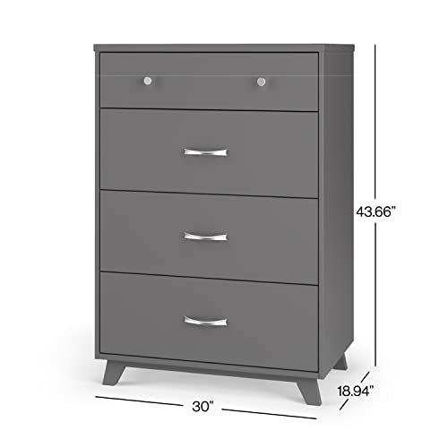 Child Craft SOHO 3 Piece Nursery Furniture Set, 4-in-1 Convertible Crib, 4 Drawer Chest and 3 Drawer Changing Table Dresser (Cool Gray)