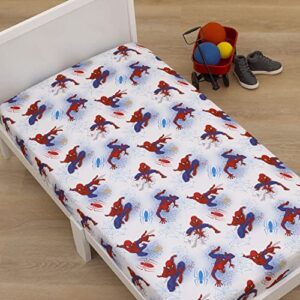 Marvel Spiderman Fitted Crib Sheet 100% Soft Microfiber, Baby Sheet, Fits Standard Size Crib Mattress 28in x 52in