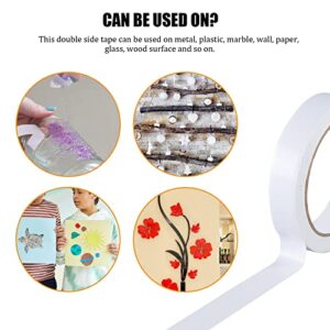 6PCS Premium Double Sided Tape for Crafts, Multi-Size Double Sides Adhesive Tapes for Arts, Scrapbook Tapes for DIY Photos, Gift Wrapping, Scrapbooking, Paper Backing, Office School Supplies (65FT)