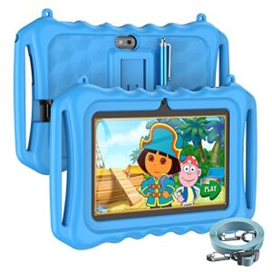 kids tablet, 7 inch tablet for kids 3gb ram 32gb rom, android 12.0 toddler tablet with dual camera, wifi, bluetooth, parental control, shockproof case, youtube, netflix, children tablet for toddlers