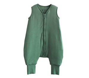 nyte nyte baby - 1.-tog green, 12 to 18 months, sleeveless sleep sack, soft baby & toddler sleeping sack, breathable bamboo sleep sack with adjustable feet cuffs & anti-slip grip