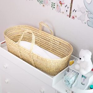 Baby Wicker Moses Basket, Natural Look Baby Basket - Baby Carrier with Mattress and Sheet