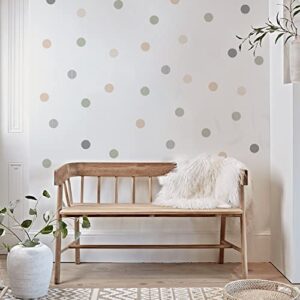 QUCHENG Boho Polka Dots Wall Decal Stickers Kids Toddler Bedroom Removable Circle Stickers Decor Nursery Livingroom Vinyl Waterproof Wall Decoration 6 Sheets