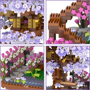 Vziimo Cherry Blossom Bonsai Tree Building Set, Sakura Tree House Model Sets for Adults, 2200Pcs Mini Micro Bricks Collectible Creative Gift for Teens Girls Boys 14+