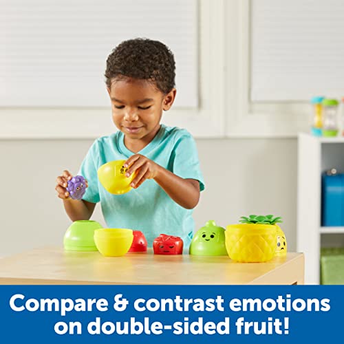 Learning Resources Big Feelings Nesting Fruit Friends, 9 Pieces, Ages 18+ Months, Social Emotional Learning Toys, Sensory Toys, Speech Therapy Materials