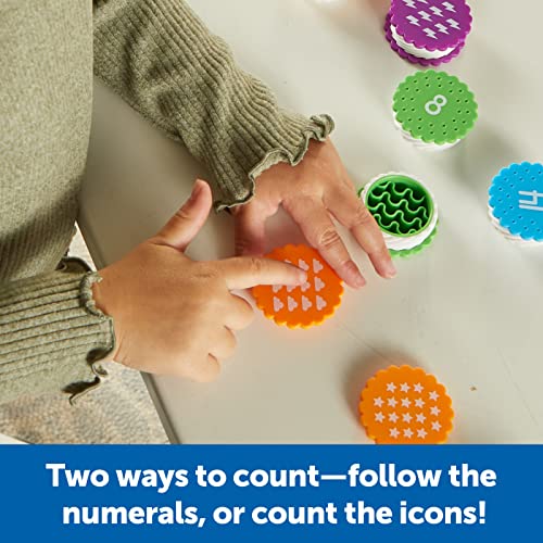 Learning Resources Mini Number Treats, 40 Pieces, Ages 3+, Cookies Toys, Counting and Colors Recognition, Fine Motor Skills Toys, Montessori Toys for Kids