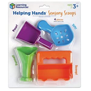learning resources helping hands sensory scoops, 4 pieces, ages 3+, fine motor skills toys for children, toddlers bin, tool set