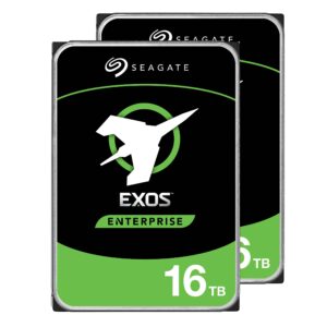seagate exos x16 32tb (16tb x 2 packs) enterprise 3.5" form factor internal hard drive – 7200 rpm hdd for crypto chia mining (renewed)