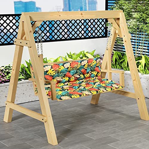 JYSXAD Swing Cushions Replacement Outdoor Porch Swing Cushions with Ties 2-3 Seater Garden Bench Cushions Rocking Chair Cushions Waterproof Seat Pad Cushion for Patio Swing (60x40 in, A)