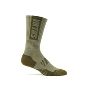 viktos wartorn merino boot sock, olive green, size: 12-15