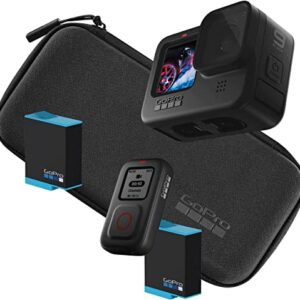 GoPro HERO9 Black Bundle - Includes The Remote, Spare Battery (2 Total), and Carrying Case (CHDRB-902-RW)