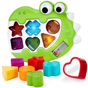 1 year old toys for boys girls - light up shape sorter musical toys for toddlers 1-3 - montessori toys for 1 year old boy gifts - toddler learning toys ages 1-2 - one year old boy 1st birthday gift
