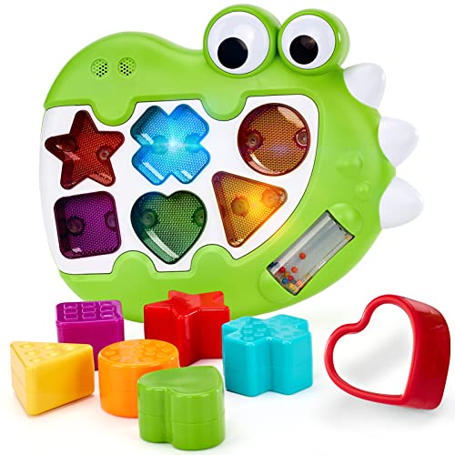 1 Year Old Toys for Boys Girls - Light up Shape Sorter Musical Toys for Toddlers 1-3 - Montessori Toys for 1 Year Old Boy Gifts - Toddler Learning Toys Ages 1-2 - One Year Old Boy 1st Birthday Gift