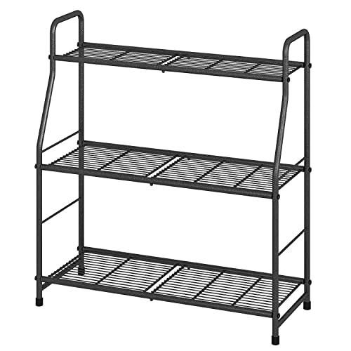 Simple Trending Plant Stand 3-Tier Plant Shelf for Indoor Outdoor, Black