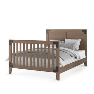 Child Craft Lucas 2-Piece Nursery Set with 4-in-1 Convertible Crib and 3 Drawer Dresser, Rustic, Modern Farmhouse (Dusty Heather)