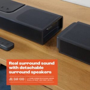 JBL Bar 1000: 7.1.4-Channel soundbar with Detachable Surround Speakers, MultiBeam™, Dolby Atmos®, and DTS:X®