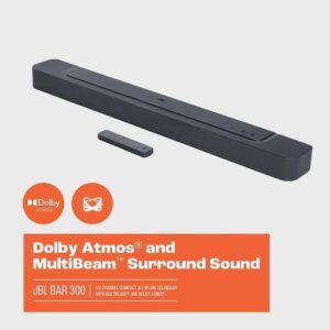 JBL Bar 300: 5.0-Channel Compact All-in-one soundbar with MultiBeam™ and Dolby Atmos®