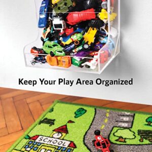 Acrylic Wall Toy Dispenser - Acrylic Wall Organizer For Toy Car, Train, Monster Trucks - Toy Car Storage - Storage Bin… (2 Pack)