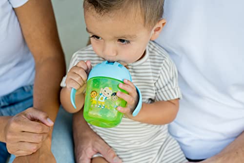 The First Years CoComelon Weighted Straw Cup — Bottle to Cup Transition Toddler Cups — 7 Oz — 6 Months and Up