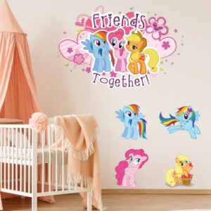 Cartoon Wall Decals Cute Self-Adhesive Vinyl Decorative Wall Sticker Home Decor Girl Children Bedroom Living Room Playroom Nursery Decoration(15.7"x31.5")