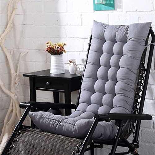 MAIGOOLE Indoor Outdoor Patio High Back Chair Cushion for Rocking Chair, Thick Padded Chaise Swing Bench Cushion Recliner Pads 150*48CM,Gray