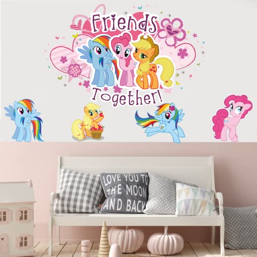 Cartoon Wall Decals Cute Self-Adhesive Vinyl Decorative Wall Sticker Home Decor Girl Children Bedroom Living Room Playroom Nursery Decoration(15.7"x31.5")