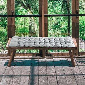 MAIGOOLE Indoor Outdoor Patio High Back Chair Cushion for Rocking Chair, Thick Padded Chaise Swing Bench Cushion Recliner Pads 150*48CM,Gray