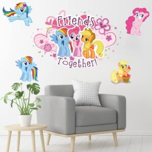 Cartoon Wall Decals Cute Self-Adhesive Vinyl Decorative Wall Sticker Home Decor Girl Children Bedroom Living Room Playroom Nursery Decoration(15.7"x31.5")