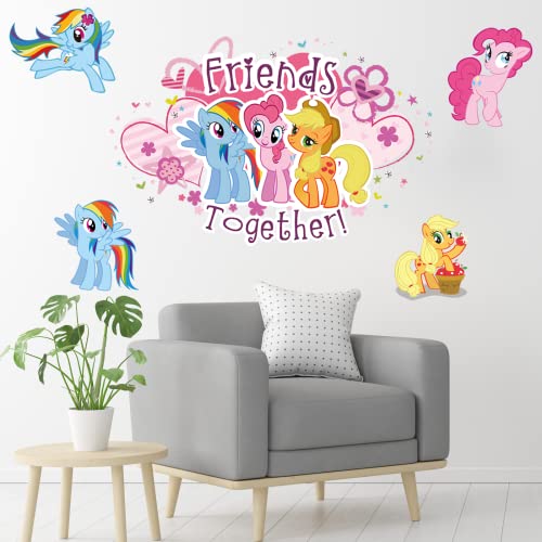 Cartoon Wall Decals Cute Self-Adhesive Vinyl Decorative Wall Sticker Home Decor Girl Children Bedroom Living Room Playroom Nursery Decoration(15.7"x31.5")