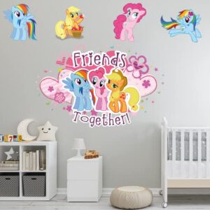 Cartoon Wall Decals Cute Self-Adhesive Vinyl Decorative Wall Sticker Home Decor Girl Children Bedroom Living Room Playroom Nursery Decoration(15.7"x31.5")