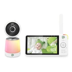 leap frog lf1726fhd 5.5" true 1080p fhd display video baby monitor with super long range up to 2500ft, 360° pan&tilt, 4x zoom, night light, color night vision, soothing sounds, secure transmission