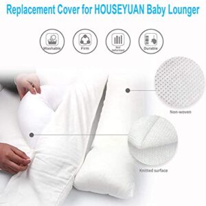 HOUSEYUAN Infant Baby Lounger Replaceable Cover co-Sleeping Newborn Baby Nest Backup Cover Breathable Machine Washable (Off White)