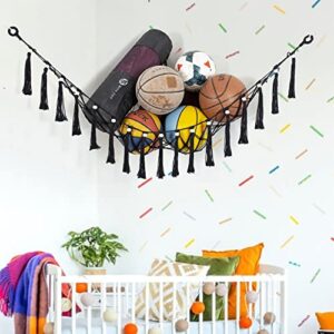 IYOG Stuffed Animal Net or Hammock (41inx41inx52in) - Stuffed Animal Holder - Stuffed Animal Storage -Toy Hammock for Stuffed Animals -Stuffed Animal Hammock(Black)