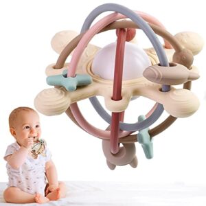 hhmy teething toys for babies 3-6-12-36 months,soft silicone montessori toys for baby toys 6 to 12 months baby chew toys baby rattle teether toddlers sensory toys baby girls boys gift