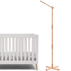 qiujuun floor-standing crib mobile arm 61 inches,mobile arm for crib wooden nursery decor hanger,hanging attachment set upgrade floor stand