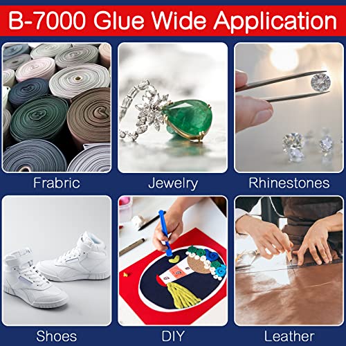 B-7000 Jewelry Glue with Precision Tip, High Flexible Craft Glue, Waterproof Rhinestone Glue for Jewelry, Craft DIY, Clothes, Shoes (25ml)