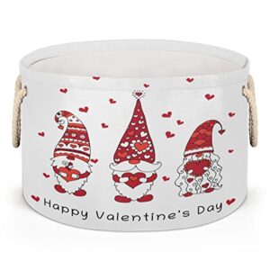 valentine cute gnomes love heart (15) large round baskets for storage laundry baskets with handles blanket storage basket for bathroom shelves bins for organizing nursery hamper girl boy